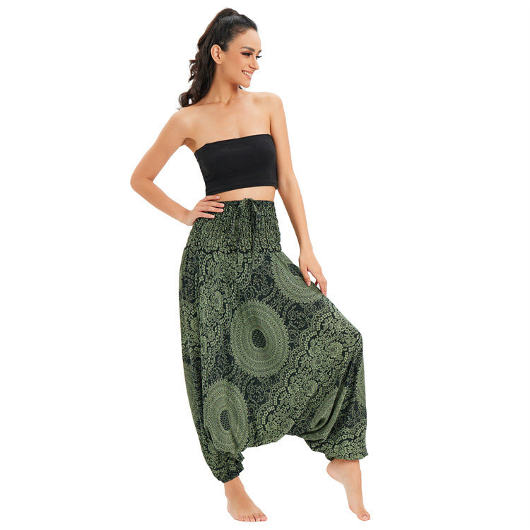 Casual Yoga Bohemian Wide-leg Pants