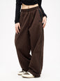 American Vintage Casual Wide Leg Pants Drop Black Sweatpants