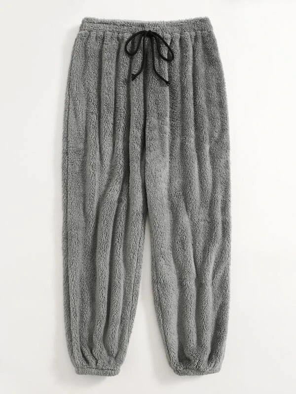 Fleece Warm And Cold Resistant Solid Color Trousers