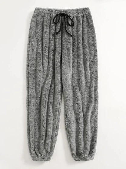 Fleece Warm And Cold Resistant Solid Color Trousers
