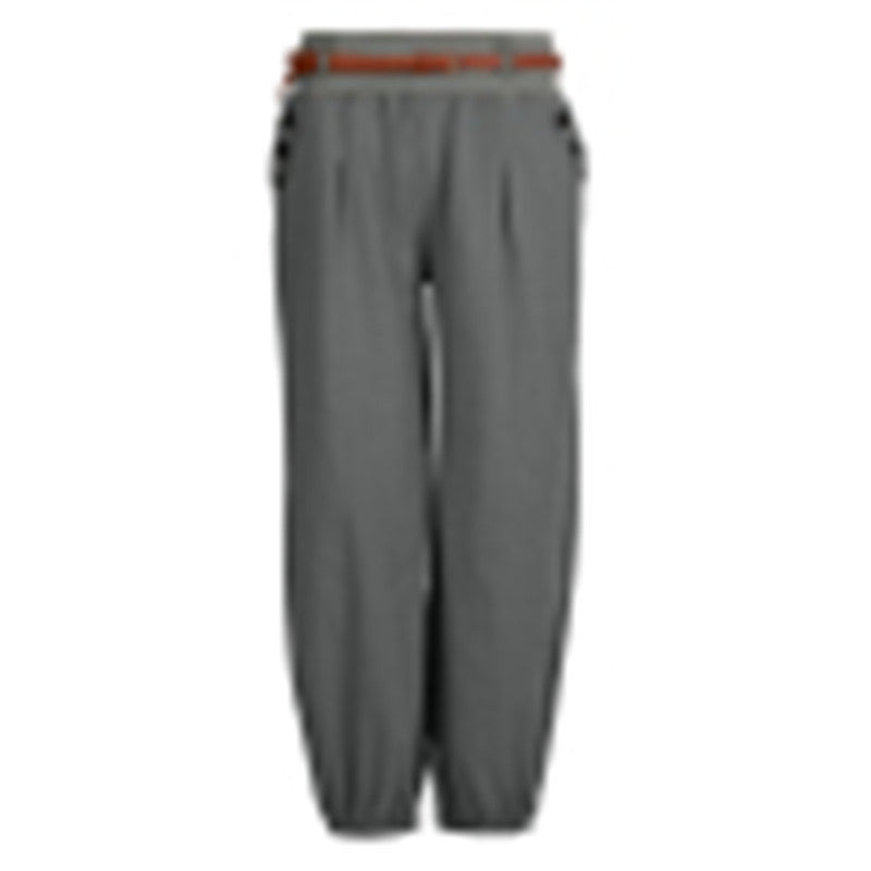 Printed Loose Low-rise Wide-leg Pants Pure Cotton