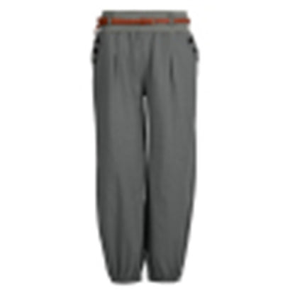 Printed Loose Low-rise Wide-leg Pants Pure Cotton