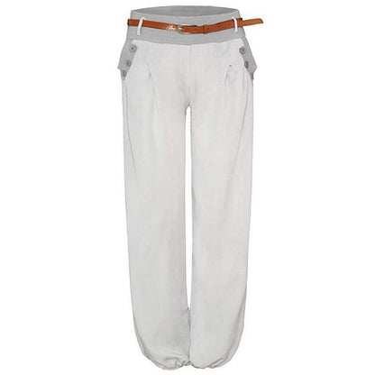 Printed Loose Low-rise Wide-leg Pants Pure Cotton