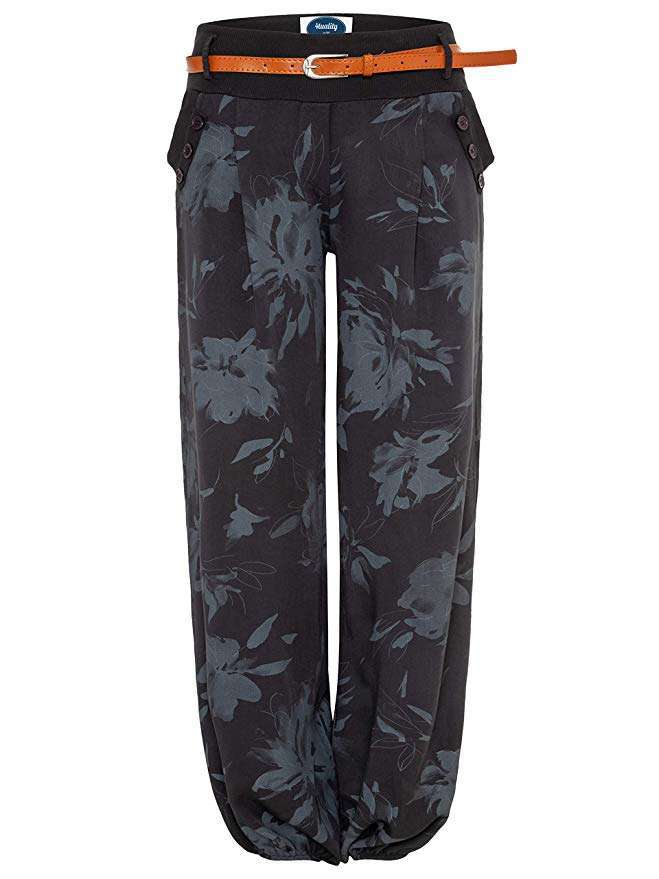 Printed Loose Low-rise Wide-leg Pants Pure Cotton