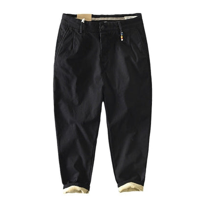 Casual Harem Pants Autumn And Winter Men's Fleece-lined Thickened
