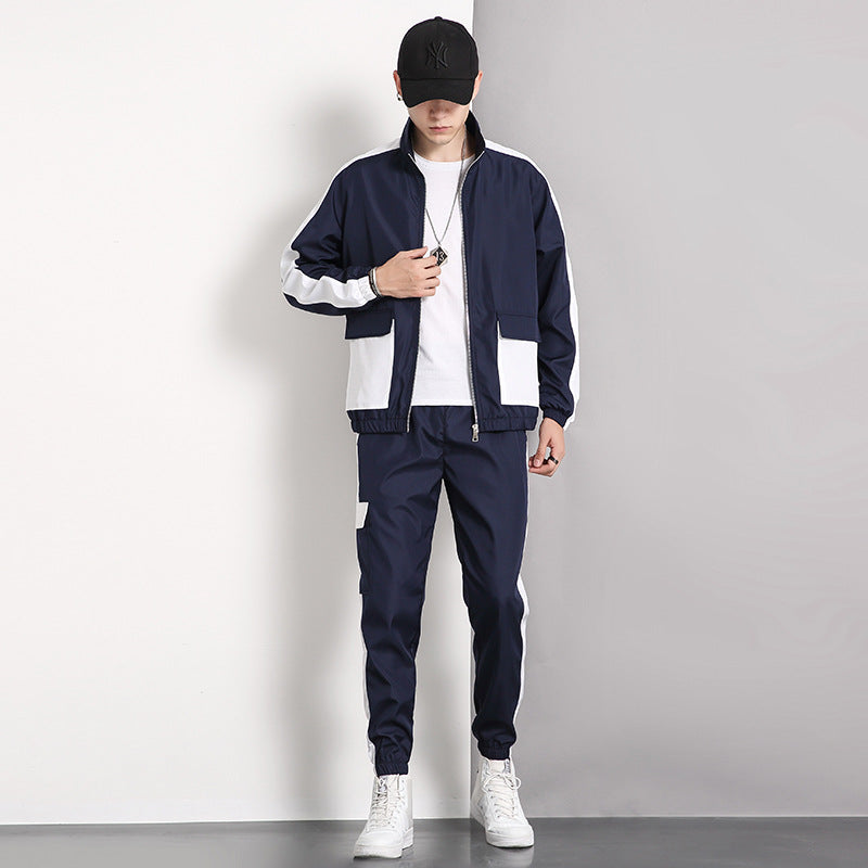Slim-fit stand-collar casual suit sportswear
