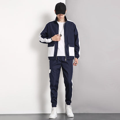 Slim-fit stand-collar casual suit sportswear