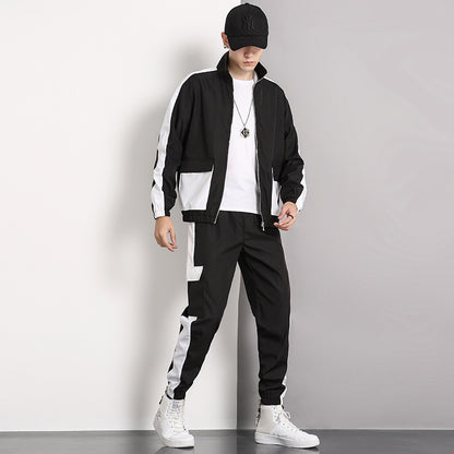 Slim-fit stand-collar casual suit sportswear