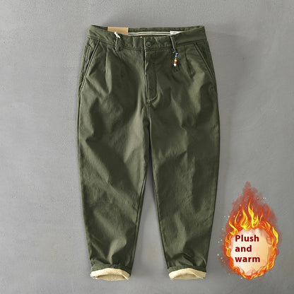 Casual Harem Pants Autumn And Winter Men's Fleece-lined Thickened
