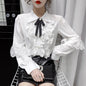 Womens Victorian Vintage Palace Shirt Blouse Bow Ruffles Lolita Sweet