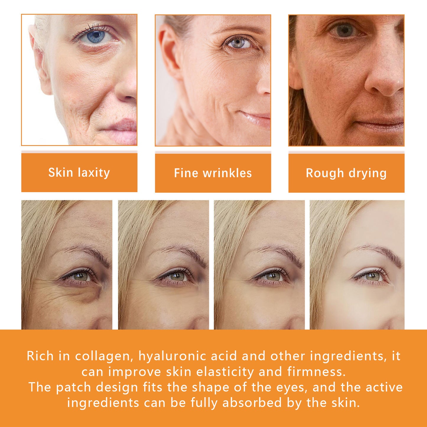 Collagen Eye Mask Reduces Fishtail Lines Around Eyes And Dark Circles