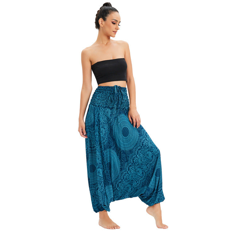 Casual Yoga Bohemian Wide-leg Pants