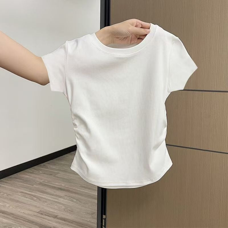 Short Short Sleeve T-shirt Summer Design Slim Fit Slimming