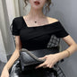 Summer Korean Slim Short Sleeve T-shirt Women