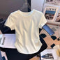 Short Short Sleeve T-shirt Summer Design Slim Fit Slimming